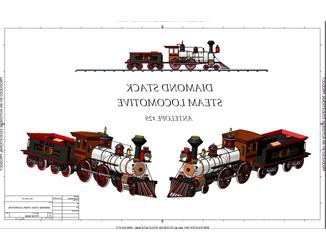 Diamond Stack Steam Locomotiv