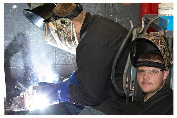 Monty in welding lab